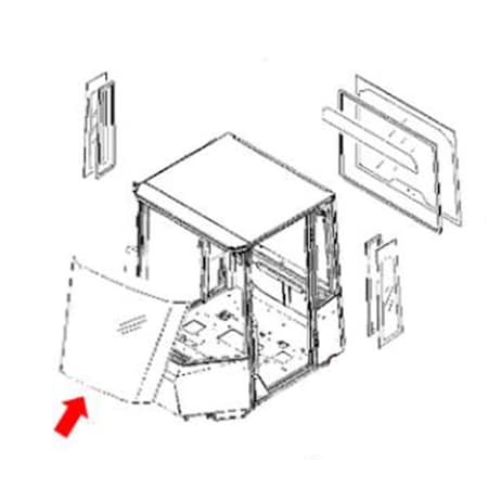 Aftermarket Front Center Windshield Glass CAH40-0123